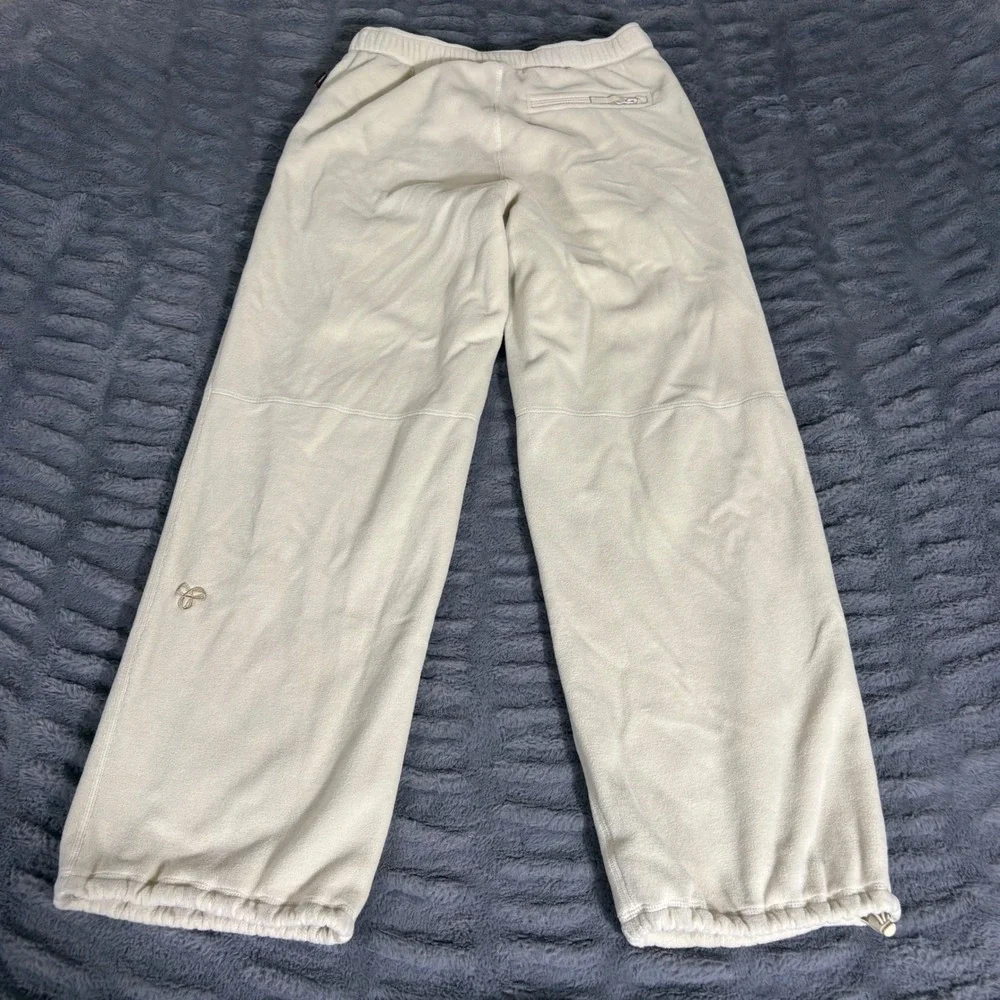 Tna TnAction Aritzia Polar Fleece Wide Leg Sweatpants Cream Off-White Small